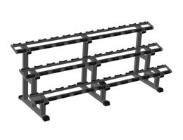 Стойка для профессиональных гантель 3х ярусная на 18 пар горизонтальная Iron King IK 215