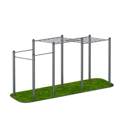 Рукоход двойной разноуровневый с турниками ARWOK015