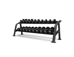 Набор обрезиненных гантелей BRONZE GYM 27.5-50 кг - 10 пар, шаг 2,5 кг