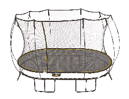 Овальный батут Springfree О77 2,4х3,4 метра