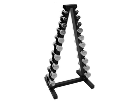 Набор хромированных гантелей BRONZE GYM BGDBCH01-10, 1-10 кг - 10 пар