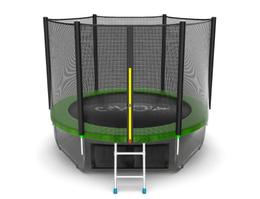 Батут EVO Jump External 8ft Lower net с внешней сеткой, лестницей и нижней сетью