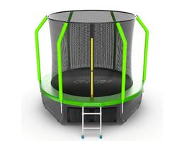 Батут EVO Jump Cosmo 8ft с внутренней сеткой, лестницей и нижней сетью