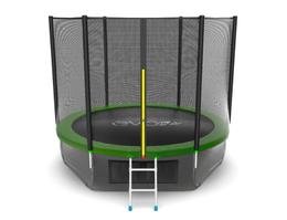Батут EVO Jump External 10ft Lower net с внешней сеткой, лестницей и нижней сетью