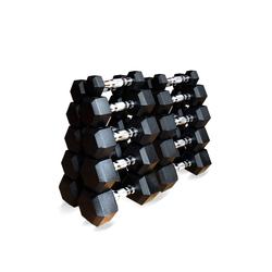 Набор гексагональных гантелей 10 пар от 1 до 10 кг REBEL RGHEX-110 (SET)