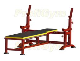 Скамья для жима с упорами и скамьей для инвалидов усиленная 2СК-0042-HР